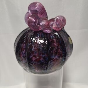 Hand blown Luke Adams glass pumpkin